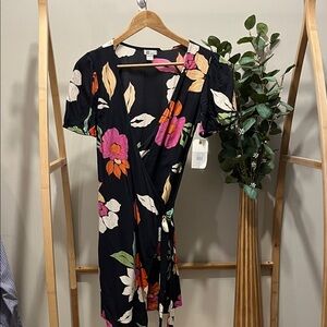 NWT Billabong Black Floral Mini Dress a250